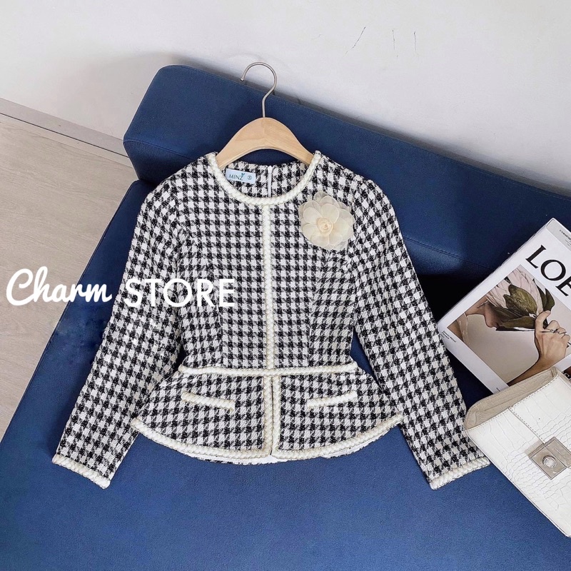 Áo kiểu peplum công sở hàn quốc sang chảnh tay dài chất liệu zíc zắc mềm mịn dày dặn A28