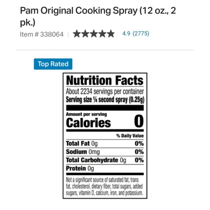 [New- bill air 1 cặp] 24 oz ( ~ 2400 spray ) Dầu Ăn Kiêng Pam dạng xịt 0 calories hạt cải canola