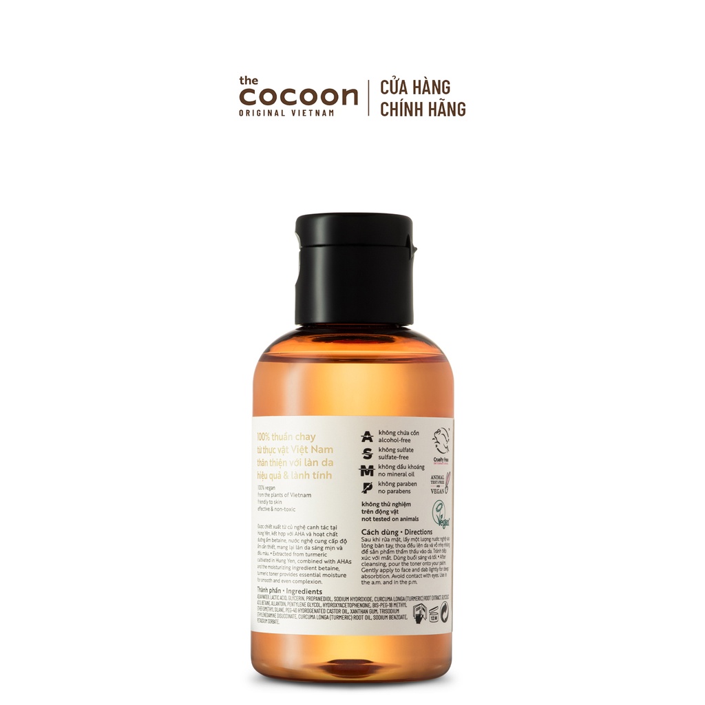 HÀNG TẶNG KHÔNG BÁN - Nước nghệ Hưng Yên (toner) Cocoon làm sáng da & cấp ẩm 140ml