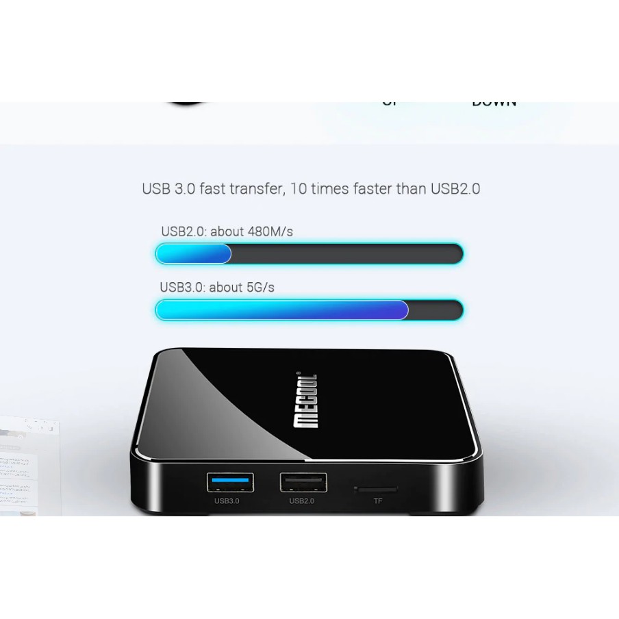 Android TV Box Mecool KM3 4GB Ram, 64GB Rom Android TV 9 bản quyền điều khiển giọng nói Google ATV