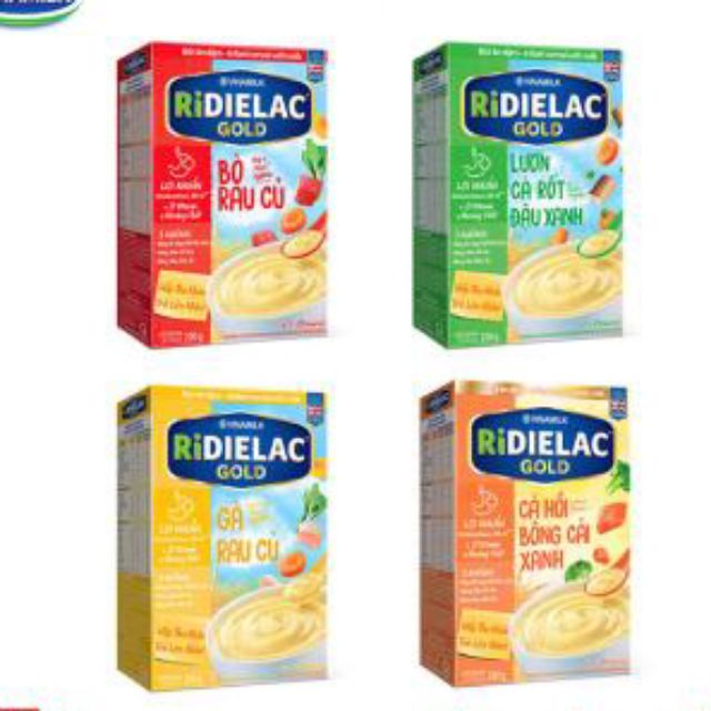 (Mua 6 hộp 2 móc dán tường )Bột ăn dặm ridielac vinamilk 200g mẫu mới date  2023