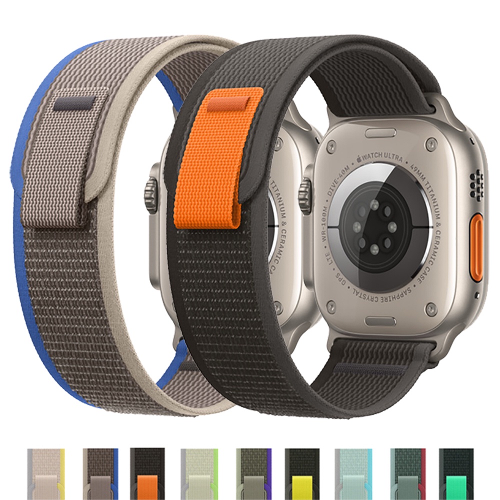 Vòng Dây Da Trail Cho apple watch 49mm 44mm 40mm 45mm 41mm 42mm 44 45 49 mm iWatch Ultra series 7 6 5 3 se 8