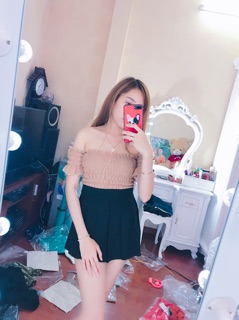 áo nhúng bẹt vai dễ thương