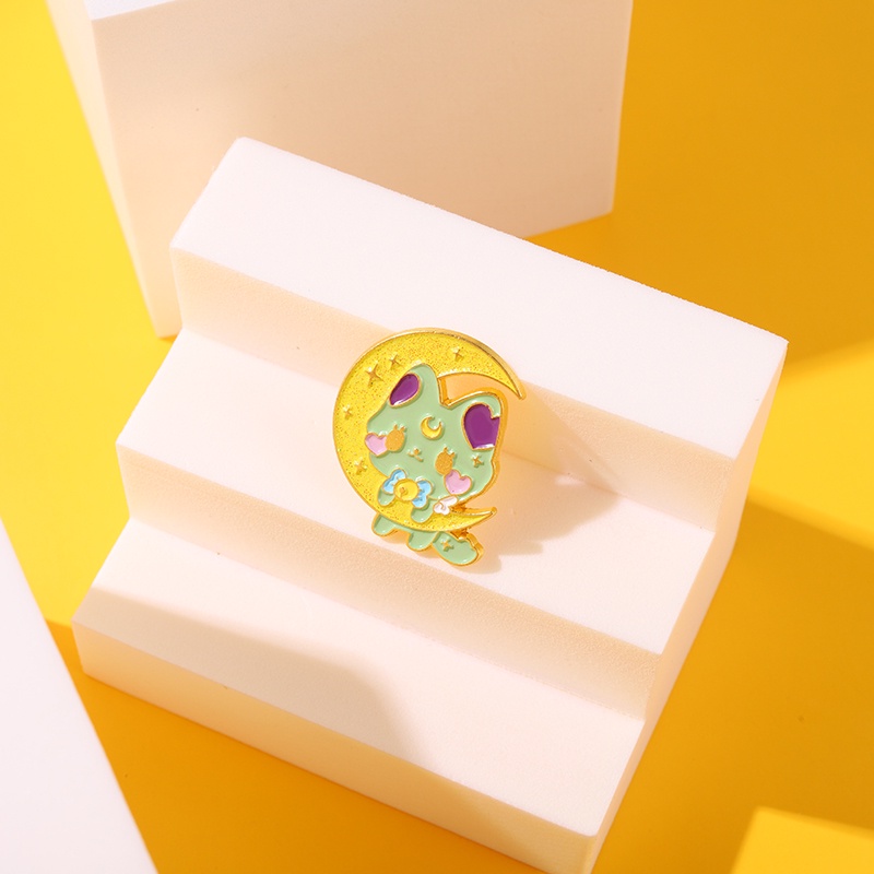 Ghim Cài Áo Hình Mèo Hoạt Hình Đáng Yêu