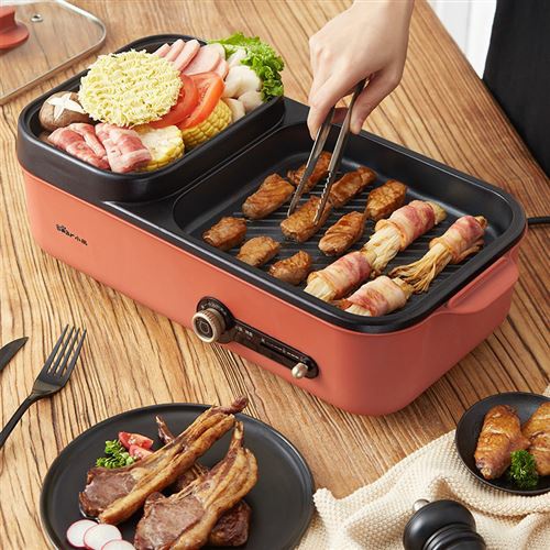 Bếp Nướng Kèm Lẩu Mini 2In1 Thương Hiệu BEAR DKL-C12D1