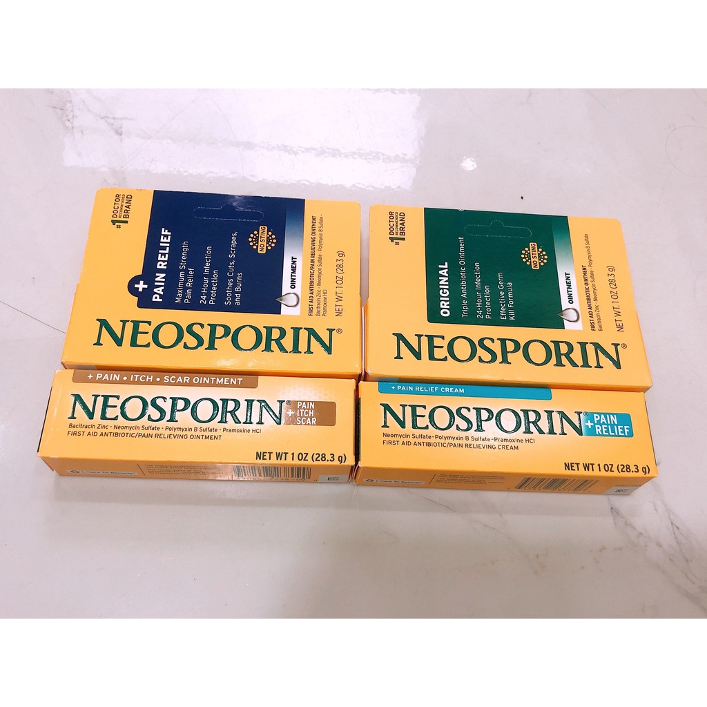 Kem Mỡ Kháng sinh Hỗ Trợ Vết Thương bỏng Neosporin Original Ointment 14.2g - Nhiều Màu