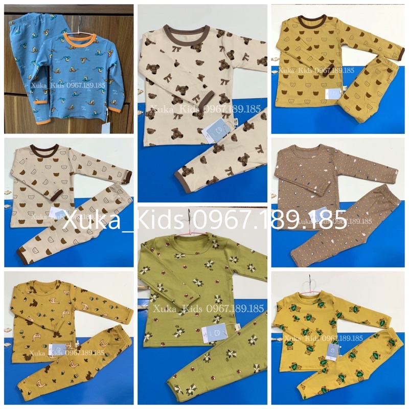 (SALE) Bộ Quần Áo dài tay thu đông [AMBB.Kids] Bộ Mặc Nhà Bé Gái bé trai Style Hàn | Cotton co giãn không bai xù
