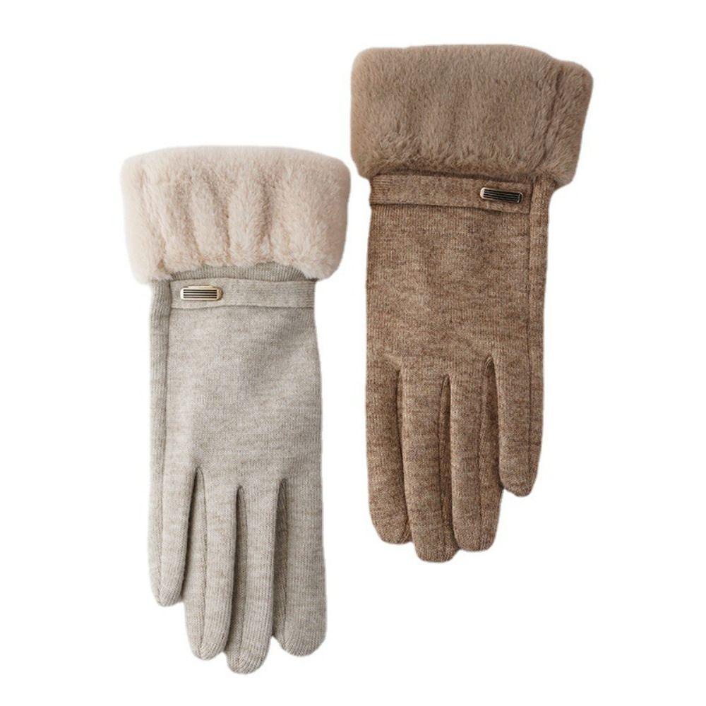 Găng Tay Nhung Mềm Mại Co Giãn Thời Trang Cho Nữ