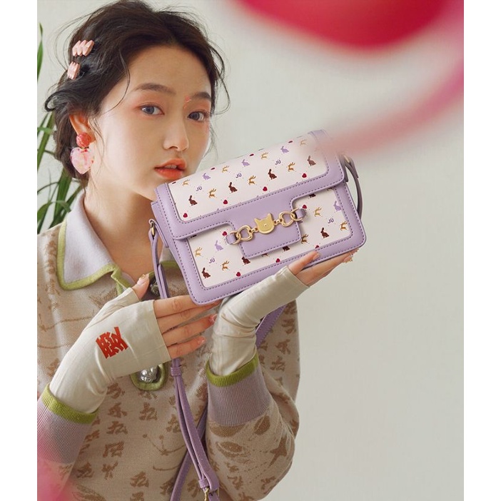 Túi đeo chéo nữ Just Star thời trang năng động ViAnh Store 172682 khóa charm mèo