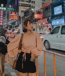 Áo croptop rút dây - nhiều màu