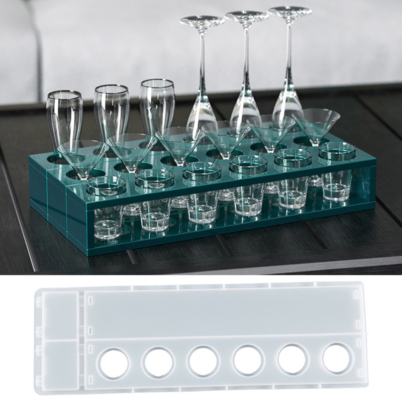 Khuôn Silicon Làm Cốc Thủy Tinh sa Chia Ngăn Tiện Dụng