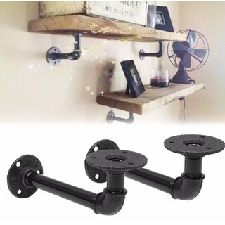 Kệ 2 giá đỡ ống sắt vintage, steampunk trang trí nhà cửa siêu Ngầu