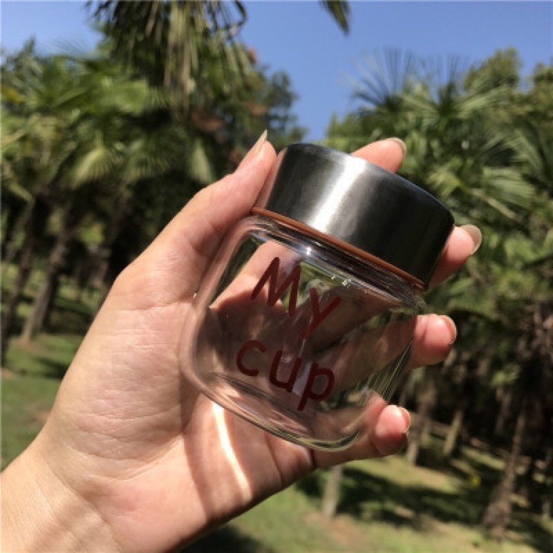 Combo bình thuỷ tinh+túi bọc chống nóng, chống nứt vỡ 150ml