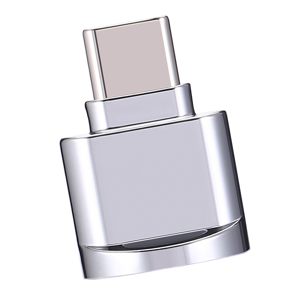 USB 3.1 Type-C to TF Card Reader OTG Adapter for Micro SD Card-Silver