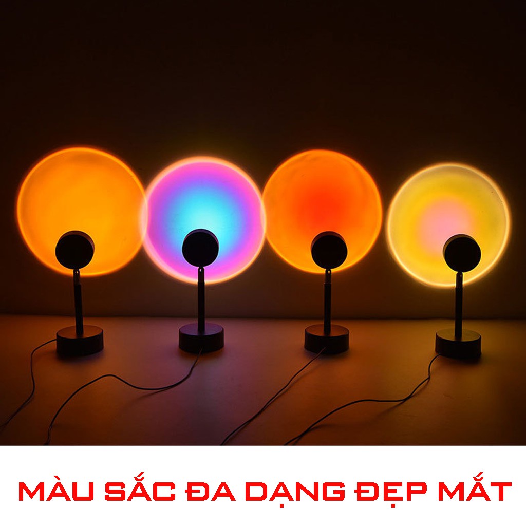 Đèn 16 TRỆU MÀU APP + TẶNG REMOTE, đèn hoàng hôn chụp ảnh sống ảo quay video siêu hot tiktok, đèn ngủ decor trang trí