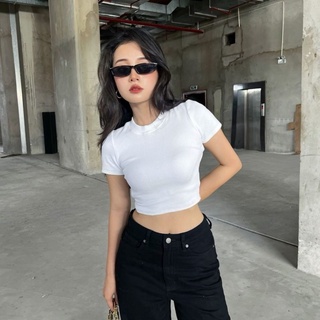 ÁO THUN GÂN FORM CROPTOP ÔM BODY