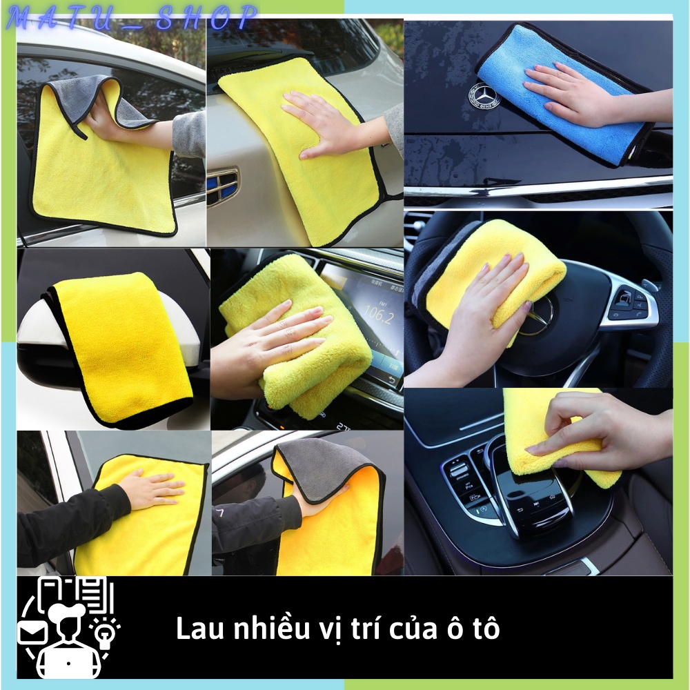 Khăn lau xe ô tô chuyên dụng microfiber khăn lau nội thất xe hơi