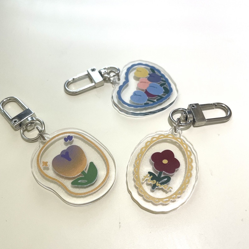 Móc Khóa Hình Hoa Tulip Phong Cách Hàn Quốc Thời Trang Cho Nữ