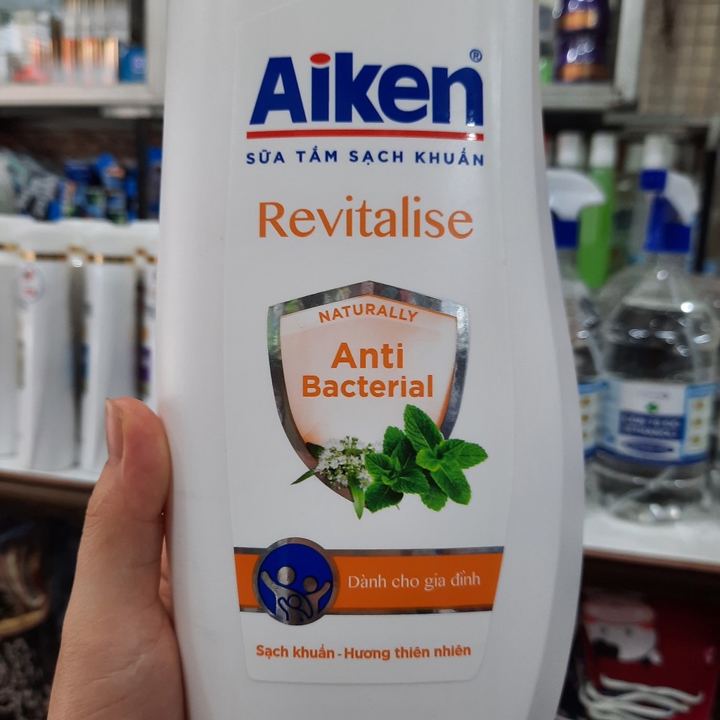 Sữa Tắm Aiken Sạch Khuẩn Revitalise Chiết Xuất Bạc Hà 850gr