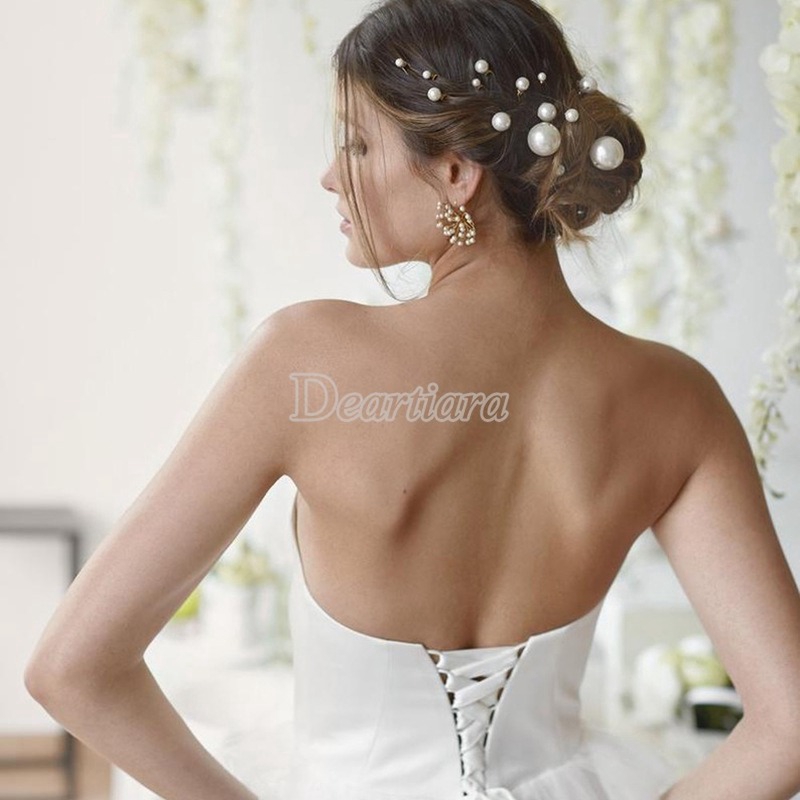 18 Trâm Cài Tóc Hình Chữ U Đính Ngọc Trai Nhân Tạo