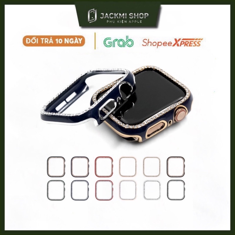 Ốp Viền Đính Đá cho đồng hồ thông minh aw series 6 5 4 3 2 1 size 44mm 42mm 40mm 38mm
