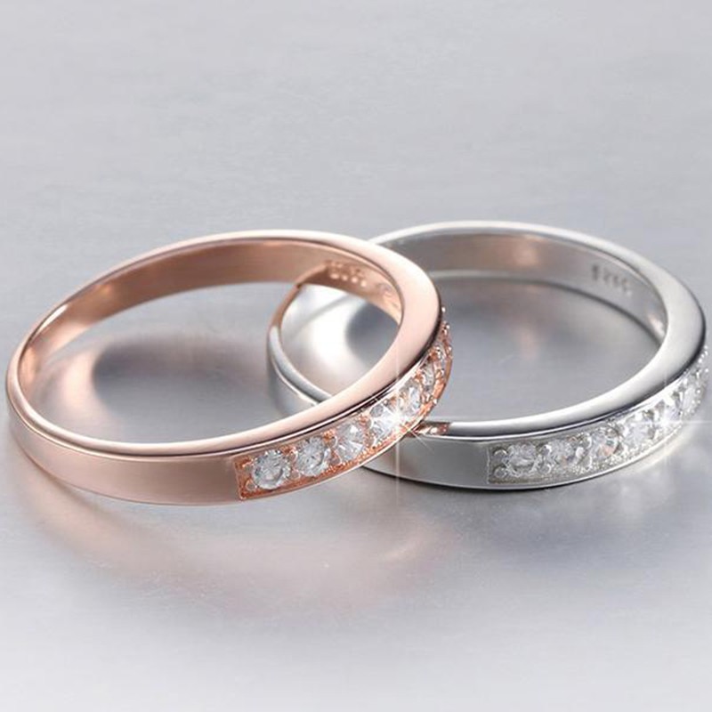 S925 Nhẫn mạ bạc 925 đính đá thời trang cho nữ R743