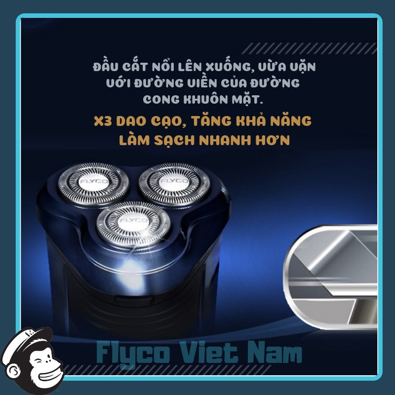 New Máy Cạo Râu Nam SF361 Flyco 3 Lưỡi Dao Thông Minh II BH 24 Tháng (Tông Đơ Bấm Cắt Tăng Tóc )