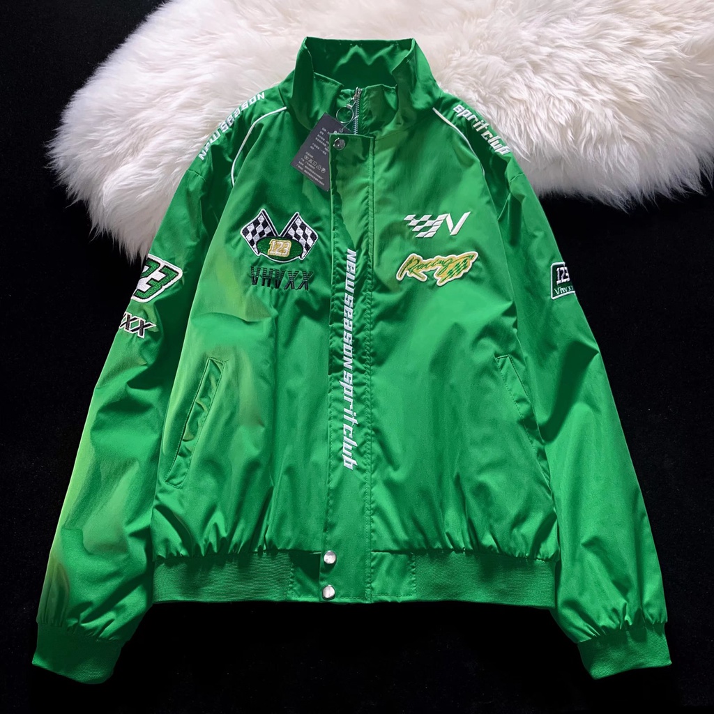 Áo khoác bóng chày có thêu hoa văn độc đáo dành cho người đi xe đạp nam