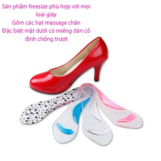 Lót Giày Cả bàn Silicon Siêu Cấp - Có miếng dán cố định