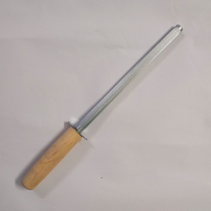 Cây mài dao, hàng nhập Nga cao cấp, lưỡi liếc có rãnh khía, tay cầm cán gỗ, dài 30cm