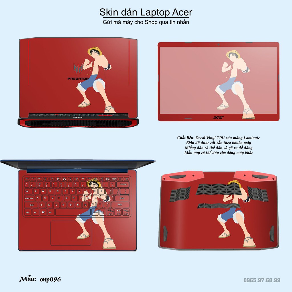 Skin dán Laptop Acer in hình One Piece nhiều mẫu 9 (inbox mã máy cho Shop)