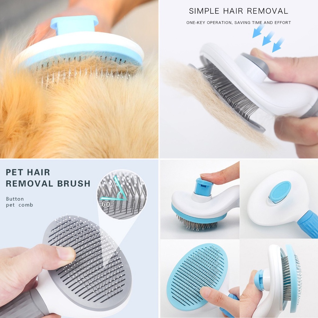 Lược chải lông thú cưng tự động chống trượt cao cấp nhiều màu tùy chọn