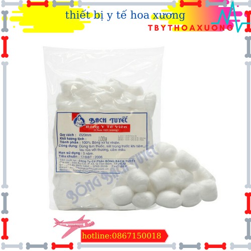 Bông viên bạch tuyết 500g