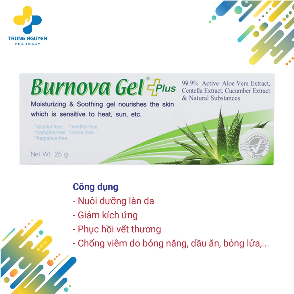 Gel Thoa Bỏng Làm Lành Vết Thương Mờ Sẹo BURNOVA PLUS Thái Lan 25g