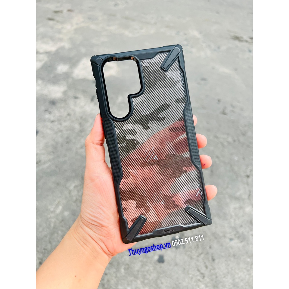 Samsung S22 Ultra - S22 Plus - Ốp lưng Ringke Fusion X Camo Black