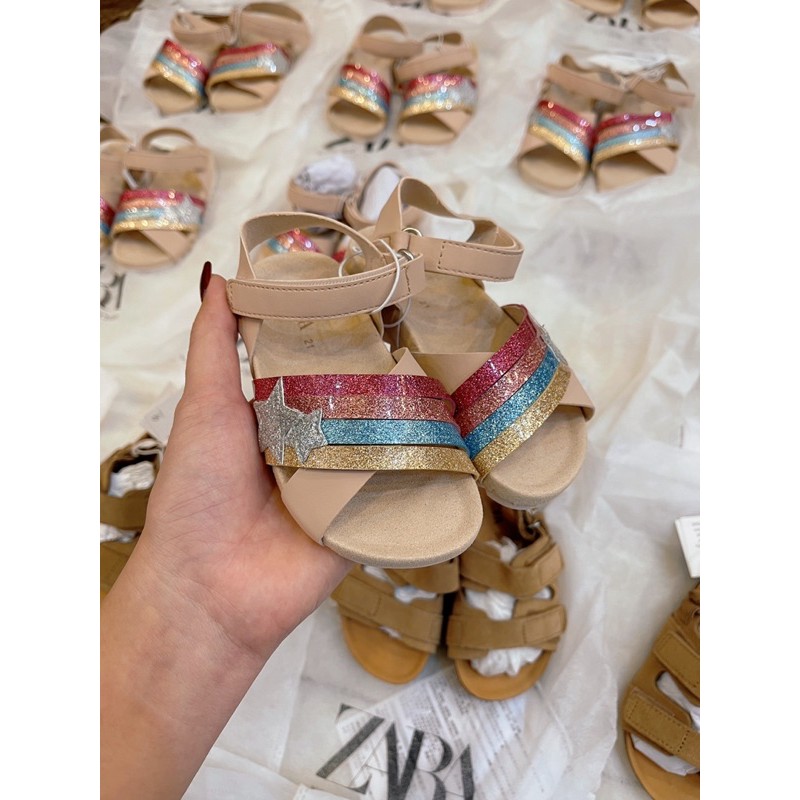 Sandal Zara auth China nhũ óng ánh siêu xinh cho bé gái