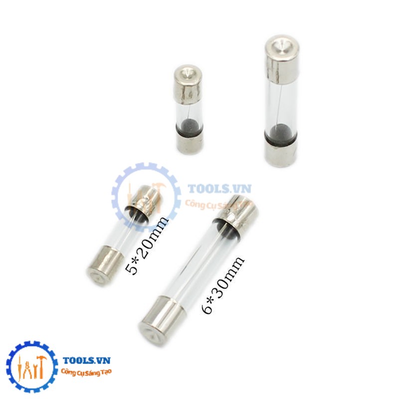 Combo 10 Cầu Chì Ống Thủy Tinh, Glass Fuse 6x30mm 250V 2A, 10A, 15A, 25A, Hộp Đựng Cầu Chì 6x30mm