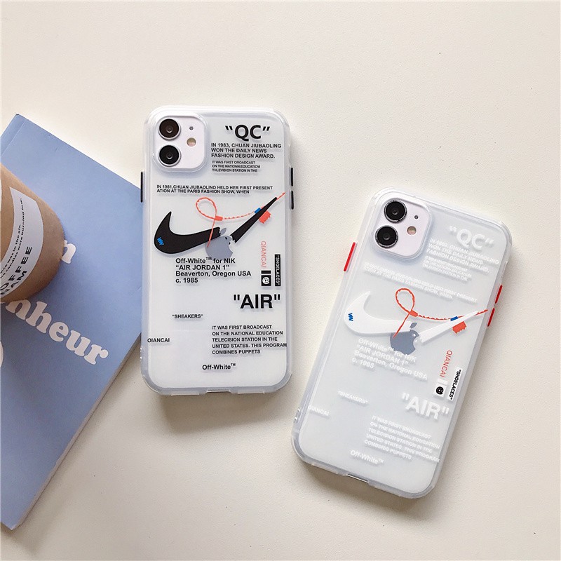 Famous Fashion Joint Brand Nikc Transparent Case IPhone 7 8 Plus SE 2020 Couples Phone Cover IPhone 12 pro max 12Mini Lens protection Popular Soft Casing IPhone 11 Pro Max X XR XS MAX