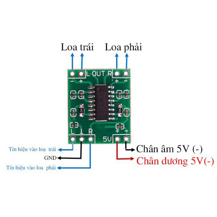 Mạch Khuếch Đại Âm Thanh 2x3W PAM8403 Không Triết Áp