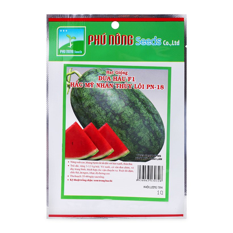 Hạt giống Dưa Hấu HMN Thủy Lôi Phú Nông (PN130328) - Gói 1g