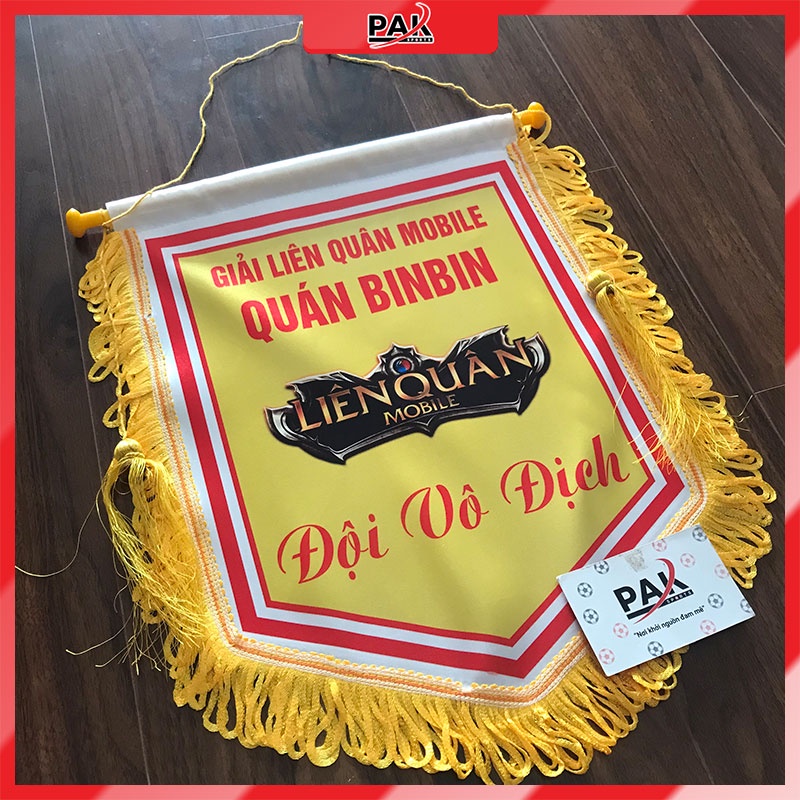 Cờ lưu niệm thể thao⚡ĐÃ GỒM IN THEO YÊU CẦU⚡Cờ giải đấu thể thao, bóng đá, bóng chuyền, cầu lông PAK C01