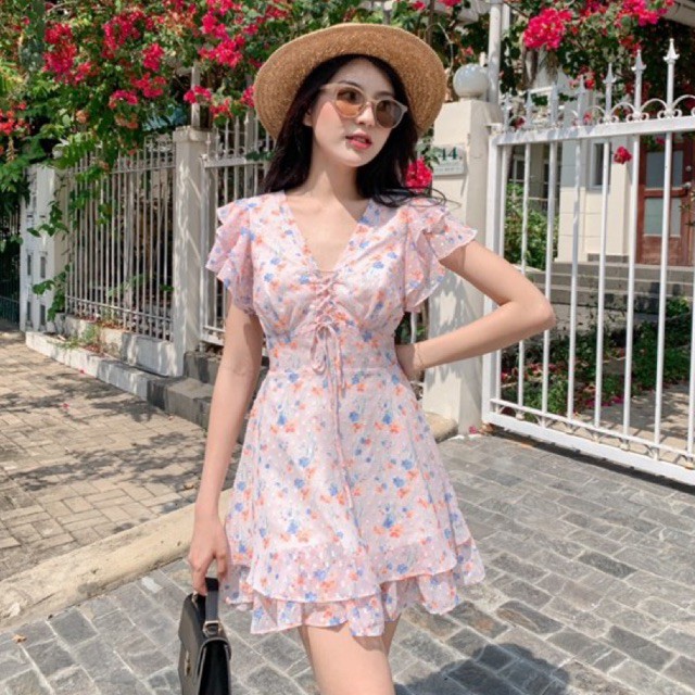 [Mã SKAMA06 giảm 8% tối đa 50K đơn 250K] Đầm EMILY - Tay cánh tiên thắt ngực | BigBuy360 - bigbuy360.vn