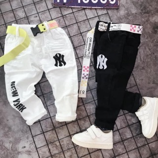 Quần NY thêu 2 màu đen-trắng