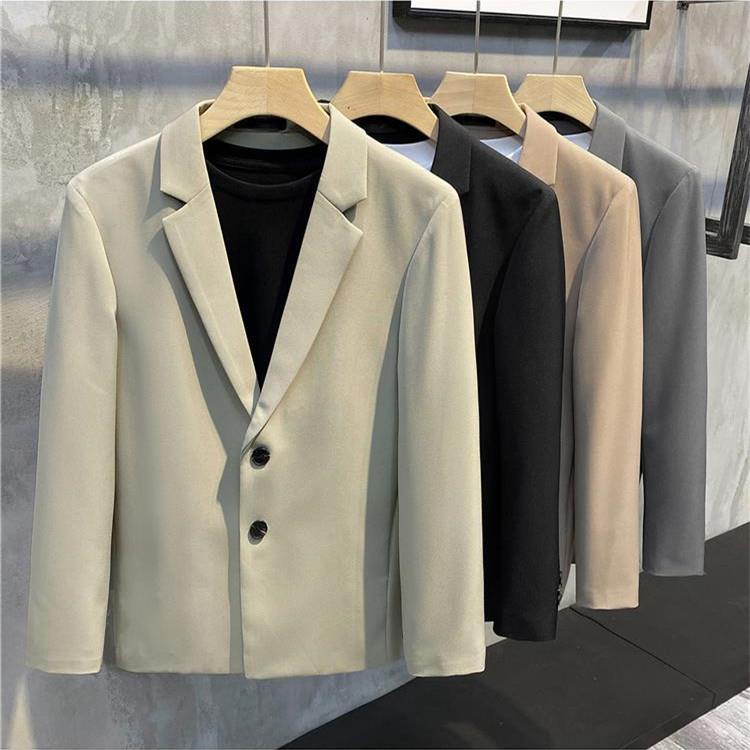 Áo khoác vest màu đen dáng ôm công sở thời trang thu đông cho nam size S-3XL 3 kiểu
