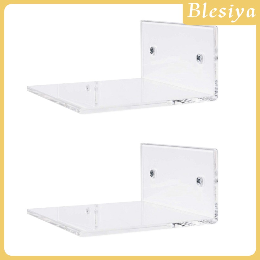 Set 2 Kệ Gắn Tường Bằng Acrylic Trong Suốt 10cm Dùng Để Đựng Đồ Dùng Nhà Tắm