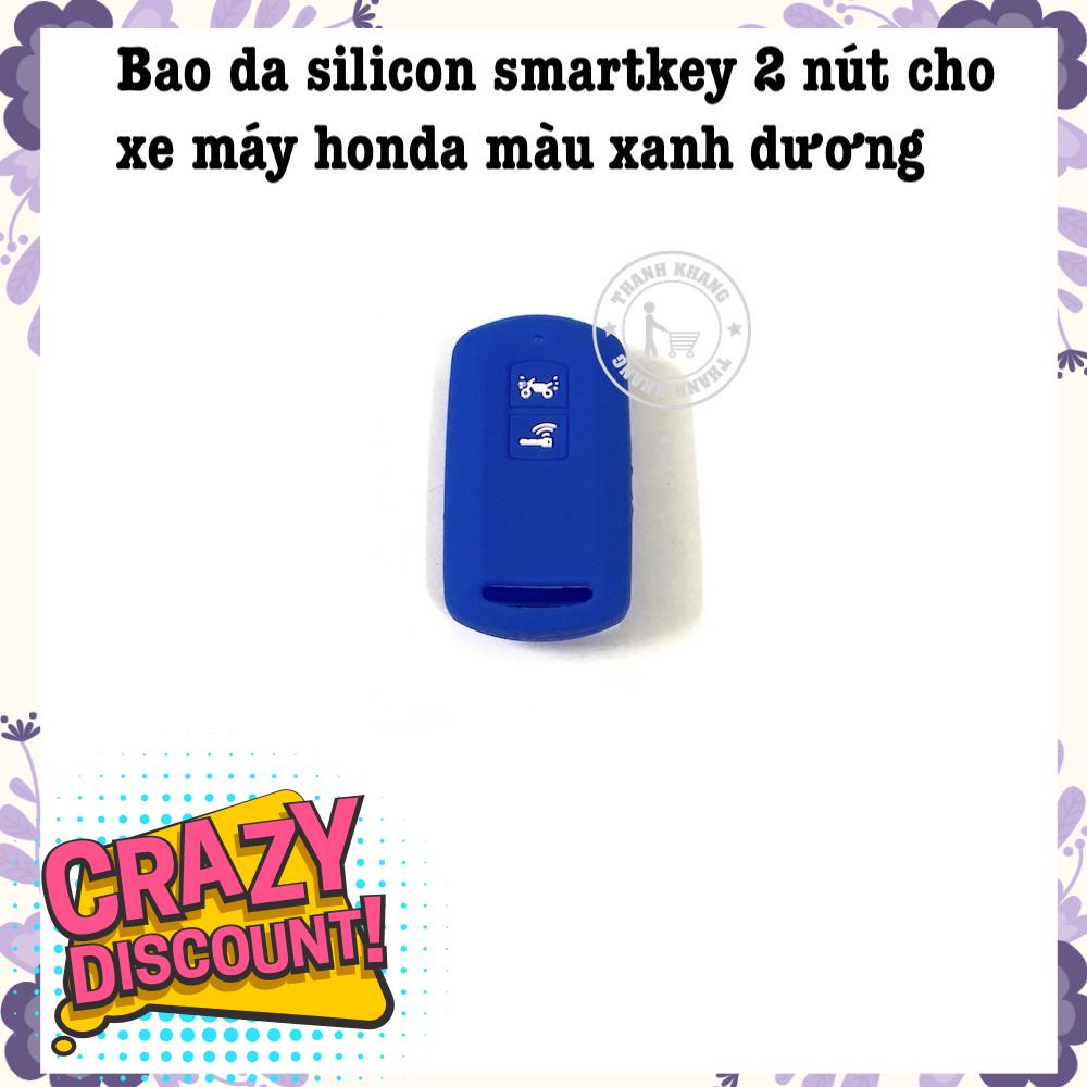 Bao da silicon smartkey 2 nút cho xe máy honda màu xanh dương thanh khang 006001468