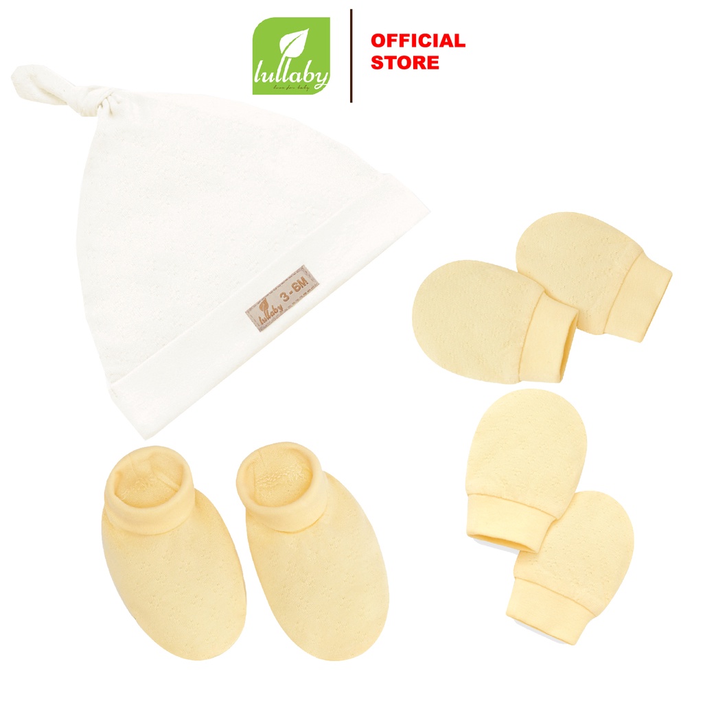 Set phụ kiện (bao tay/bao chân/mũ thắt nút) Lullaby NH04050617