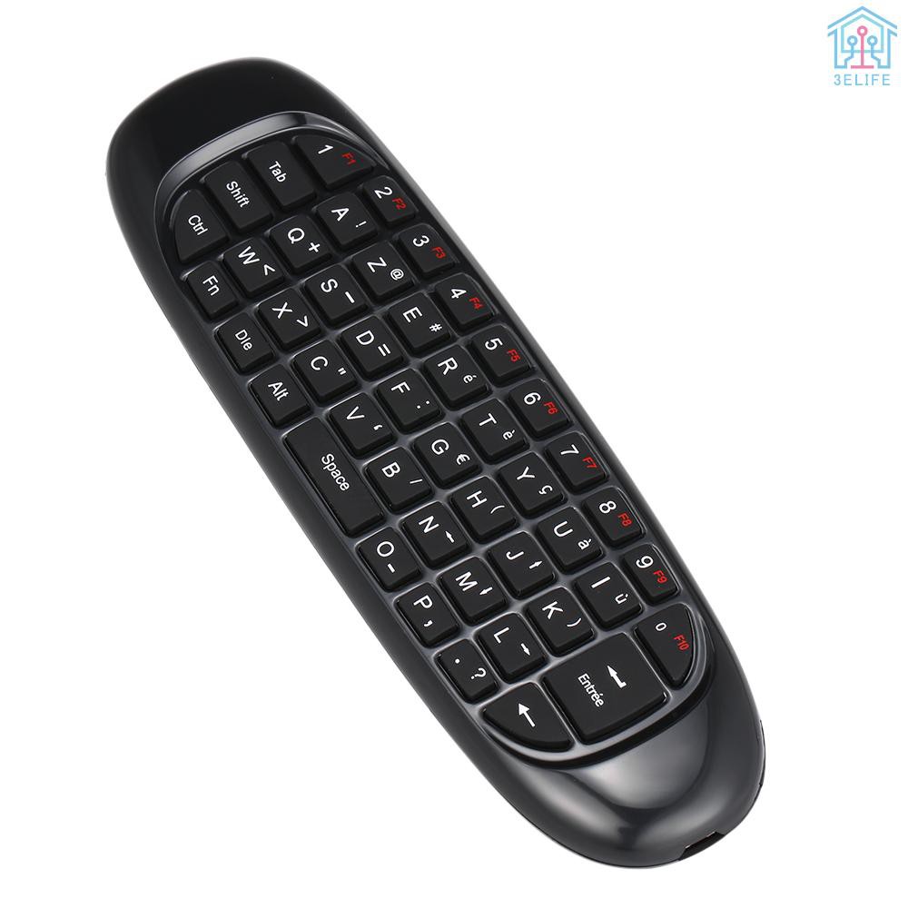 【E&V】Deutsch Version 2.4G Air Mouse Wireless Keyboard Remote Control 6-Axis Motion Sensing for Smart TV Android TV BOX PC