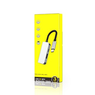 Cáp chuyển USB Type c to HDMI + USB 3.0 + USB C cao cấp