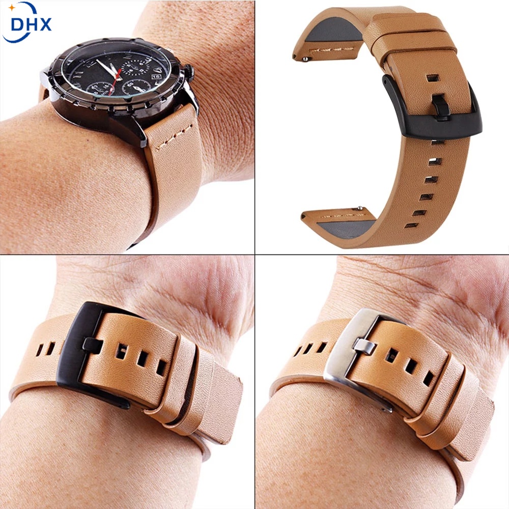 Dây đeo làm bằng da thật cho đồng hồ thông minh Honor Magic 1 2 22mm Huawei Watch 3 GT 2 Pro GT2 46mm